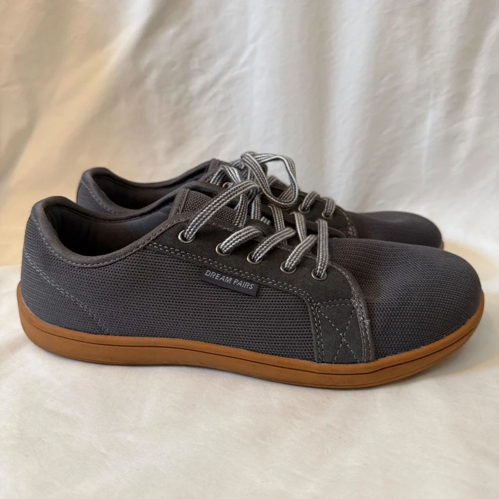 Dream Pairs Womens Barefoot Shoes Wide Toe Box Grey Sneakers SDWS2401W-W 10W